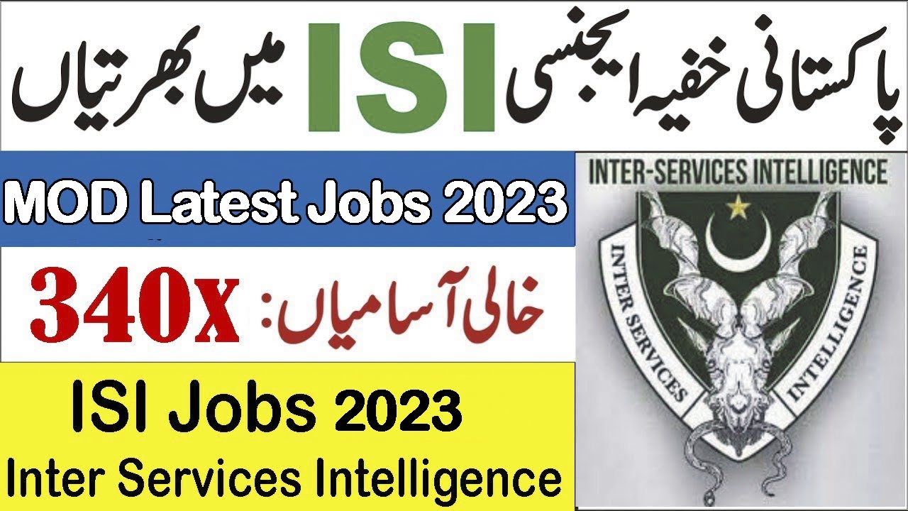 Latest ISI Jobs 2023 Advertisement