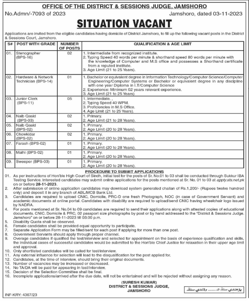 District and Session Judge Jobs 2023