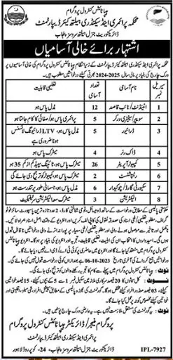 Primary and Secondary Healthcare Department Punjab Jobs