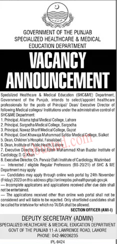 Specialized Healthcare and Medical Education Department Jobs