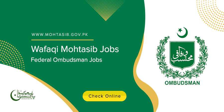 New Wafaqi Mohtasib Secretariat Jobs 2023